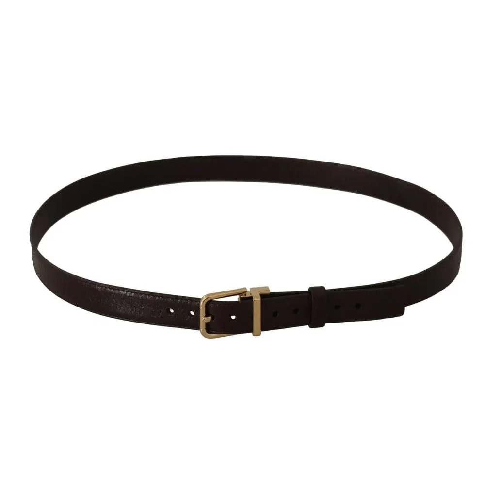 Dolce & Gabbana Elegant Leather Belt with Metal Buckle - Picture 3 of 3